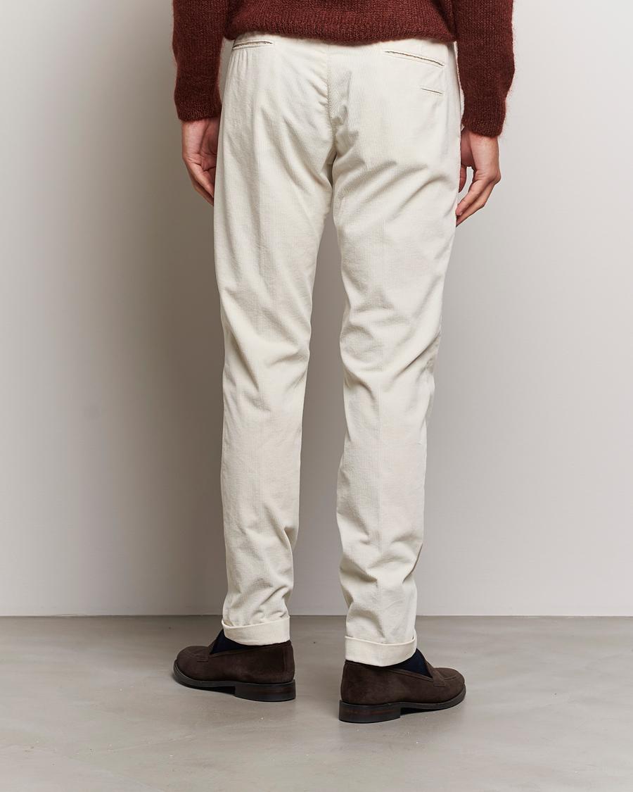 Herren | Hosen | Briglia 1949 | Slim Fit Corduroy Trousers Off White