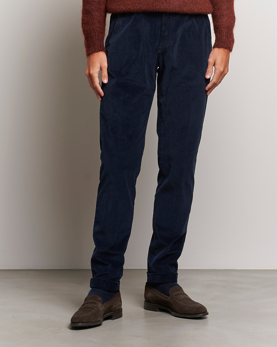 Herren | Hosen | Briglia 1949 | Slim Fit Corduroy Trousers Navy