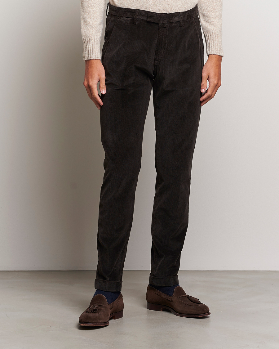 Herren | Hosen | Briglia 1949 | Slim Fit Corduroy Trousers Dark Brown