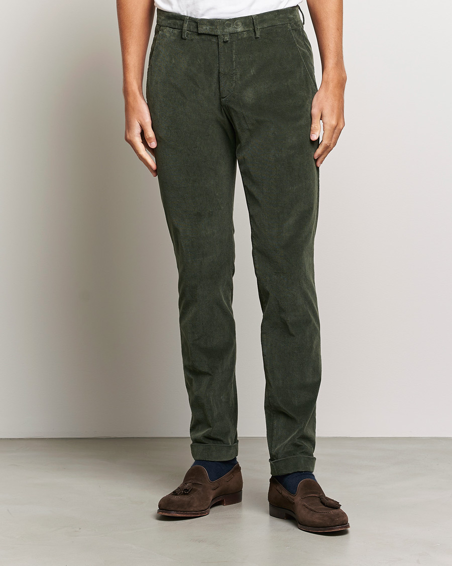 Herren | Hosen | Briglia 1949 | Slim Fit Corduroy Trousers Dark Green
