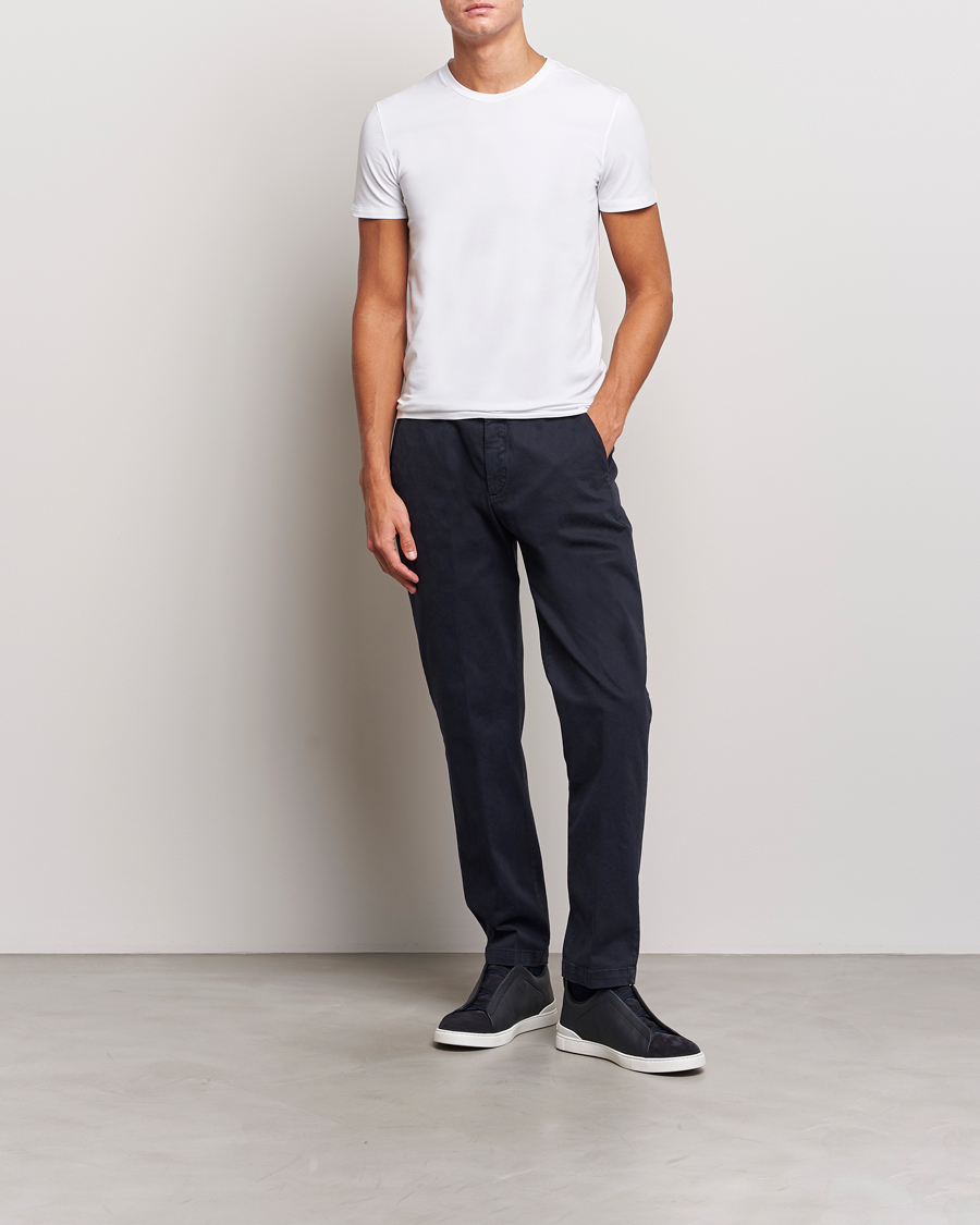 Herren | T-Shirts | Zegna | Stretch Cotton Round Neck T-Shirt White