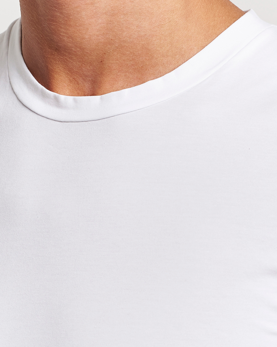 Herren | T-Shirts | Zegna | Stretch Cotton Round Neck T-Shirt White