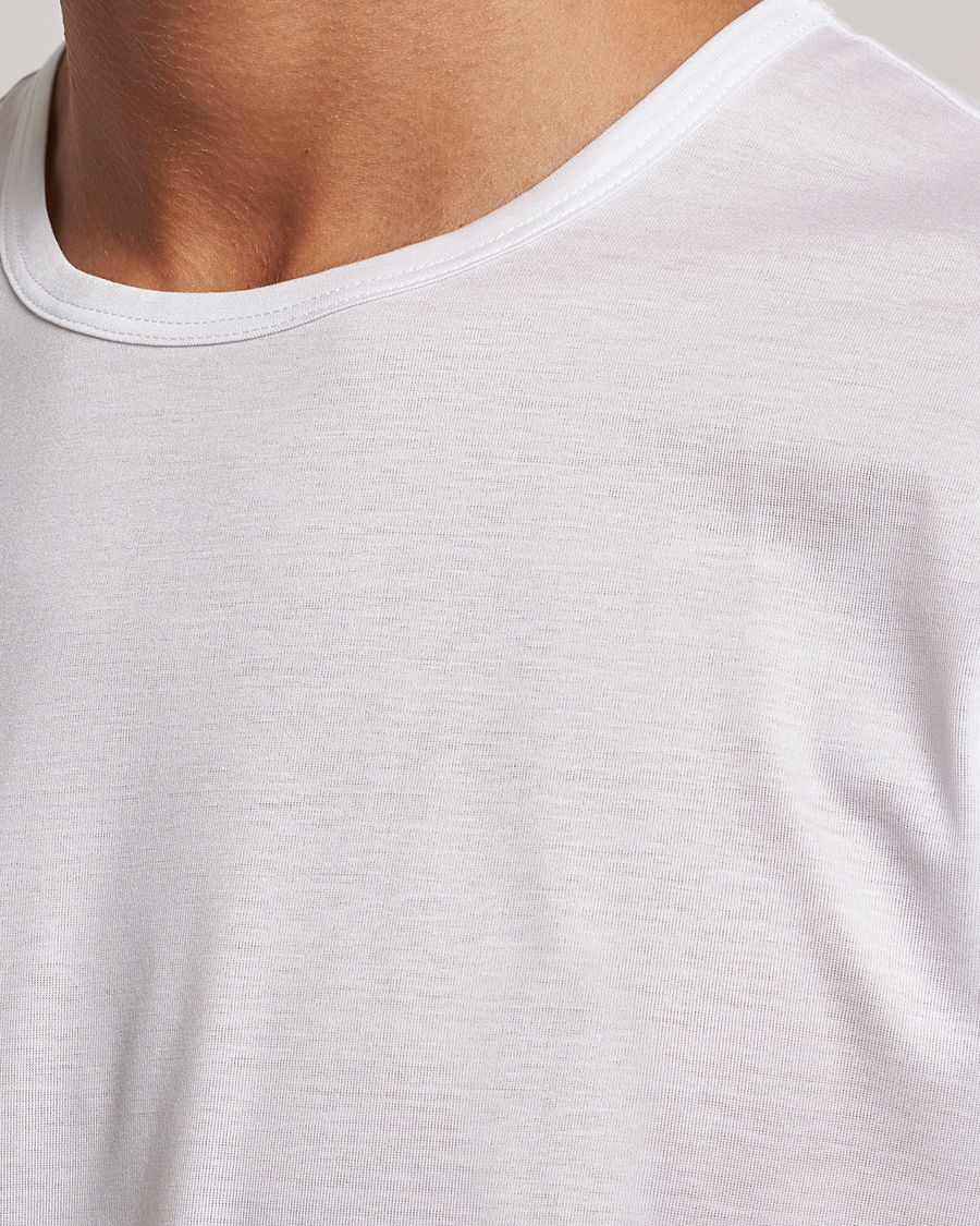 Herren | T-Shirts | Zegna | Filoscozia Pure Cotton Round Neck T-Shirt White