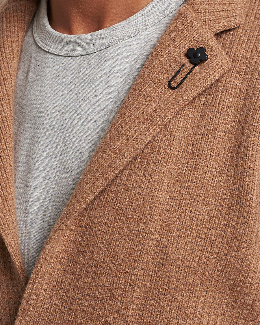 Herren | Sakkos | Lardini | Knitted Cashmere Blazer Beige
