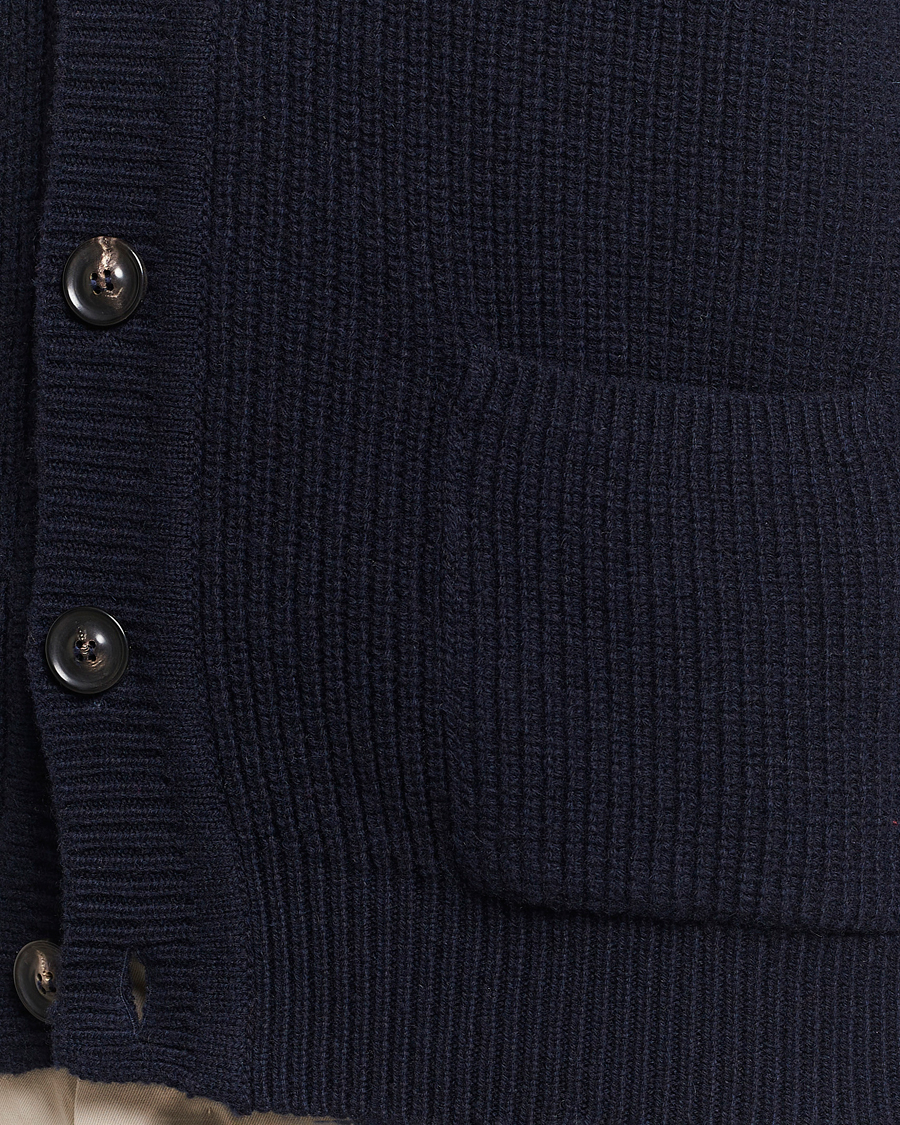 Herren | Pullover | Lardini | Wool/Cashmere Knitted Cardigan Navy