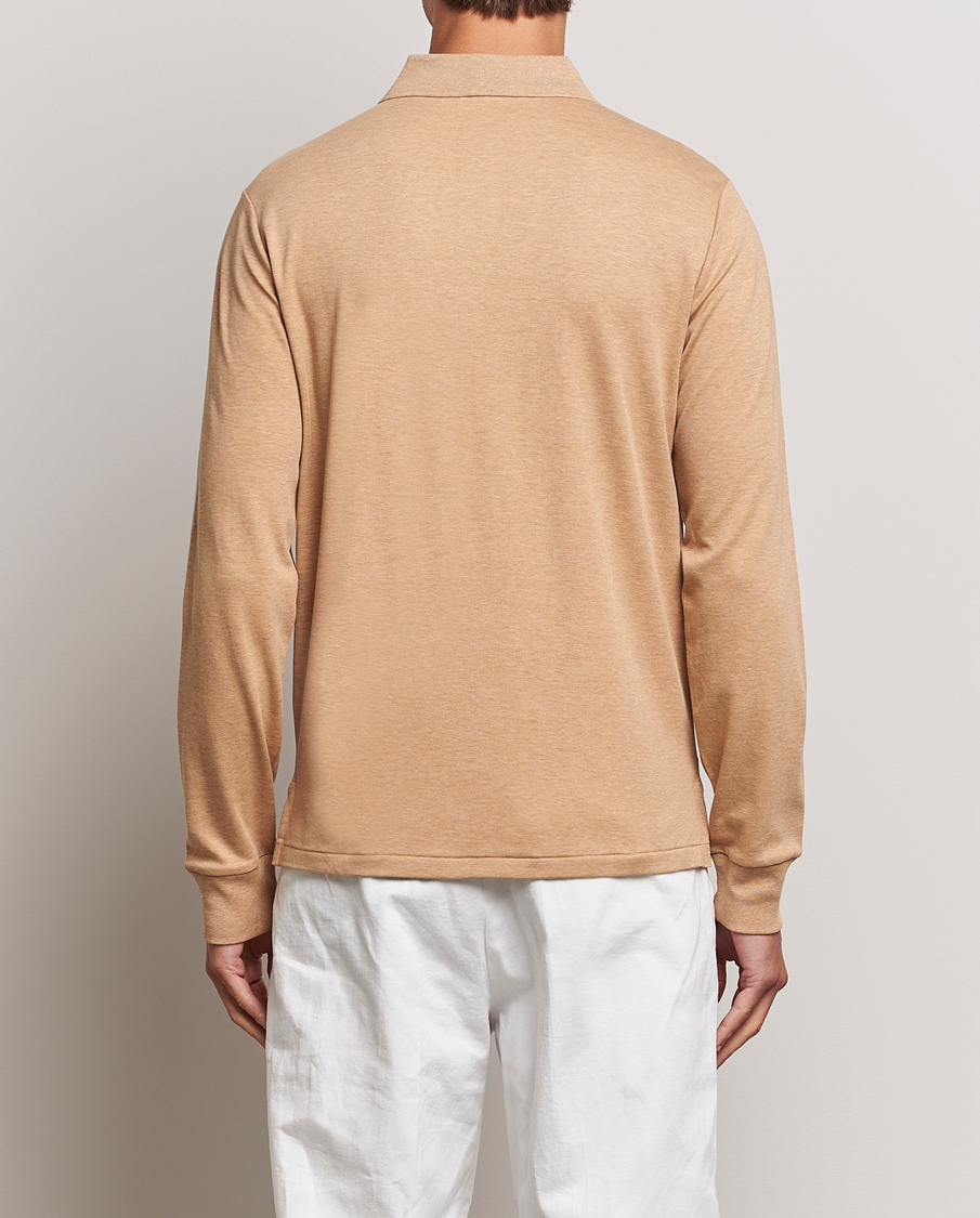 Herren | Pullover | Polo Ralph Lauren | Custom Slim Fit Long Sleeve Polo Camel Heather