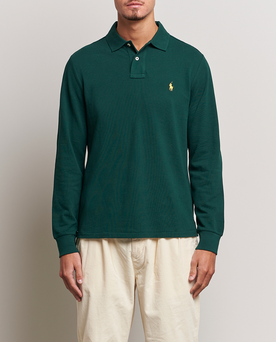 Herren | Pullover | Polo Ralph Lauren | Custom Slim Fit Long Sleeve Polo Hunt Club Green