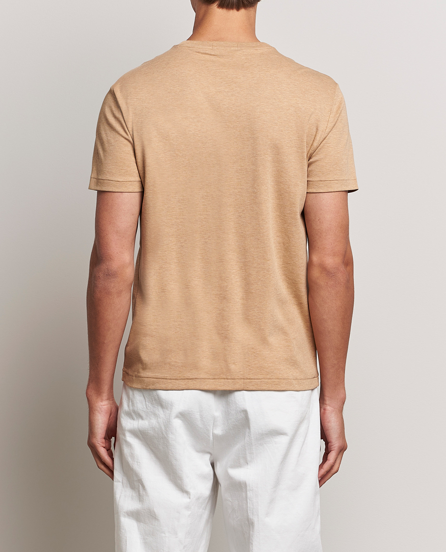 Herren | T-Shirts | Polo Ralph Lauren | Luxury Pima Cotton Crew Neck T-Shirt Camel Heather