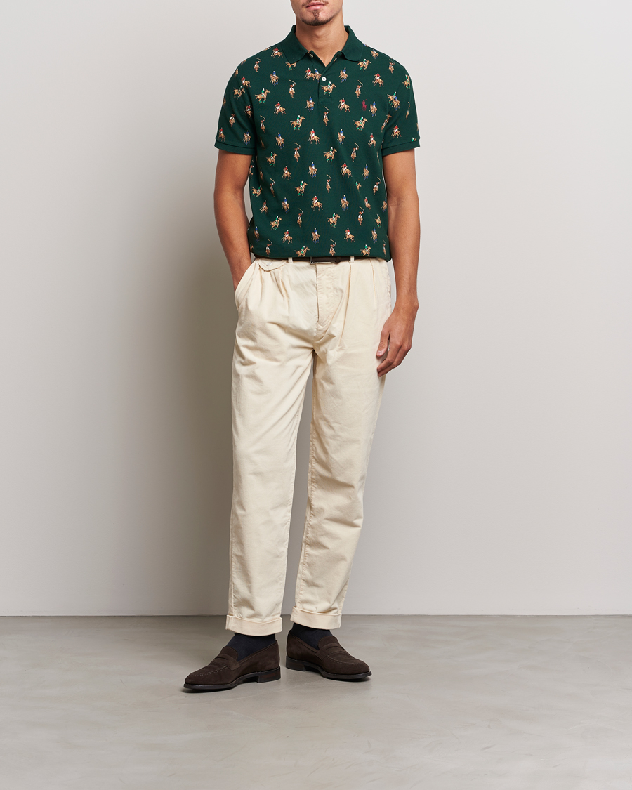 Herren | Poloshirts | Polo Ralph Lauren | Custom Slim Fit Game Day Polo Hunt Club Green