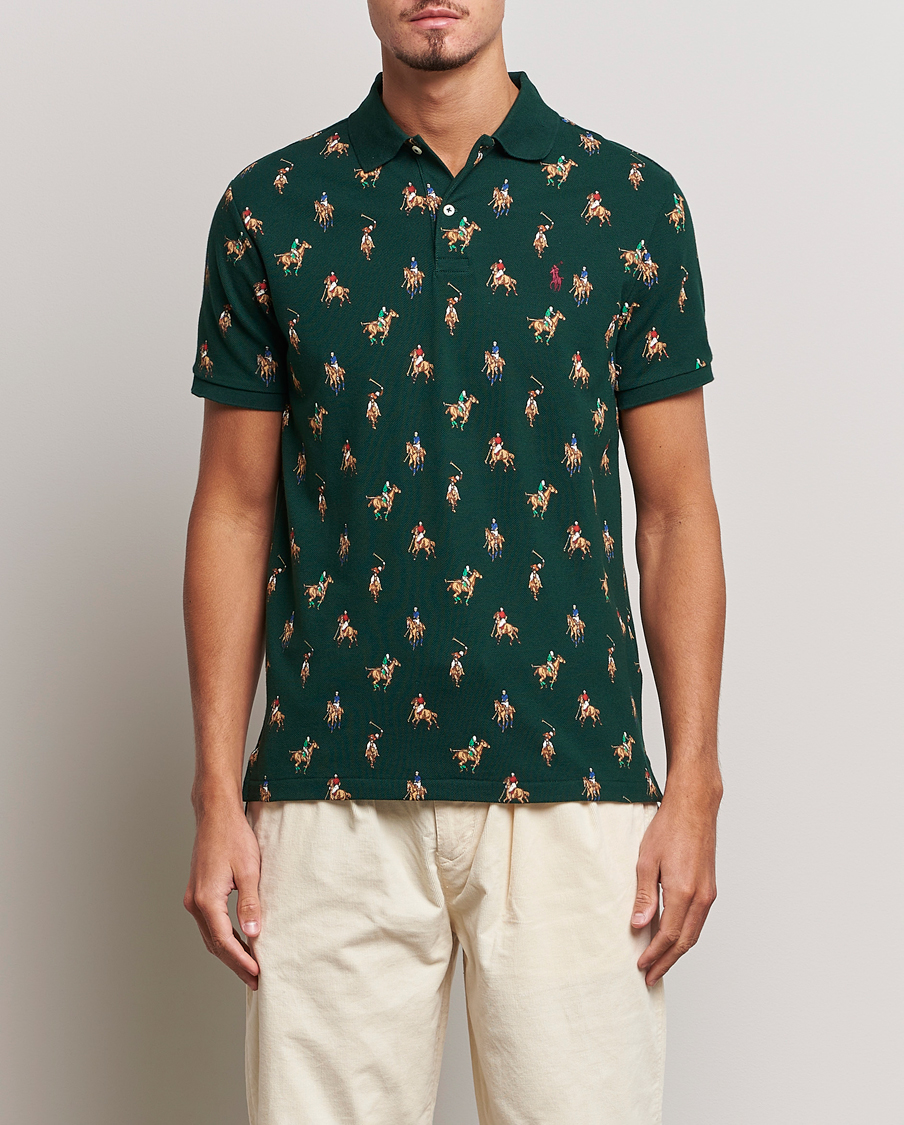 Herren | Poloshirts | Polo Ralph Lauren | Custom Slim Fit Game Day Polo Hunt Club Green