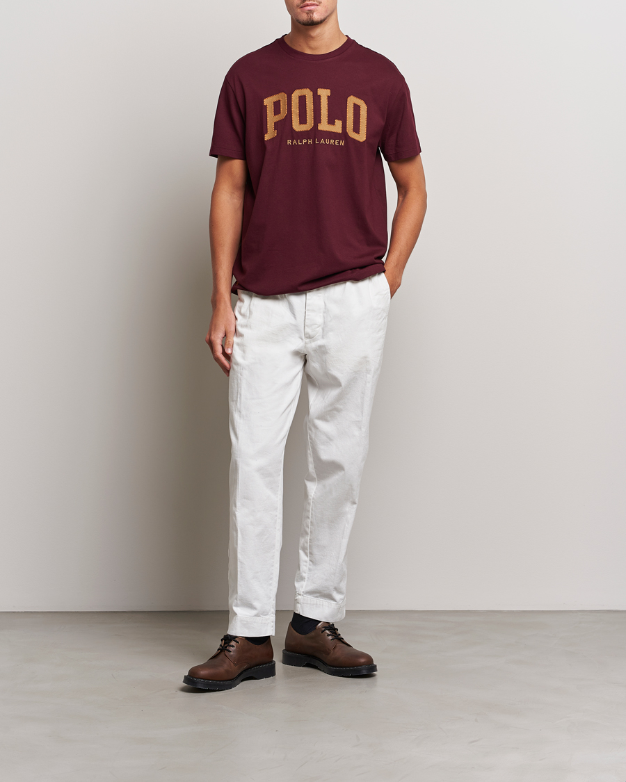 Herren | T-Shirts | Polo Ralph Lauren | Logo Crew Neck T-Shirt Harvard Wine