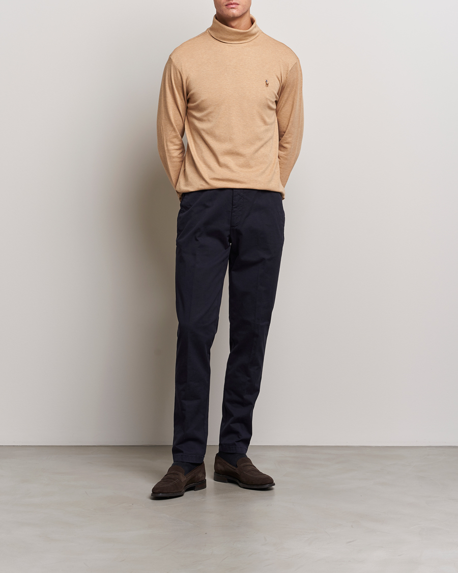 Herren | Pullover | Polo Ralph Lauren | Luxury Pima Cotton Rollneck Camel Heather