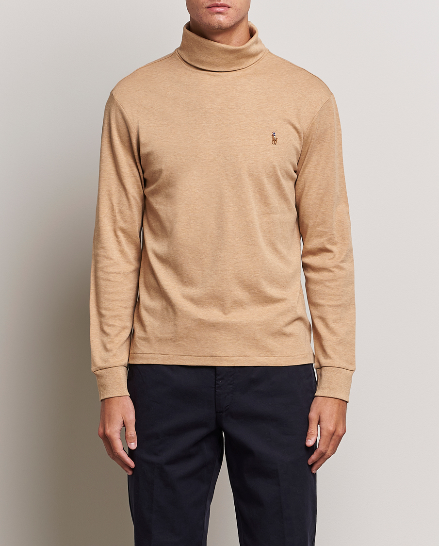 Herren | Pullover | Polo Ralph Lauren | Luxury Pima Cotton Rollneck Camel Heather