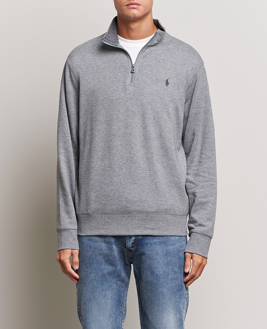 Herren | Pullover | Polo Ralph Lauren | Tech Double Knit Half Zip Steel Heather