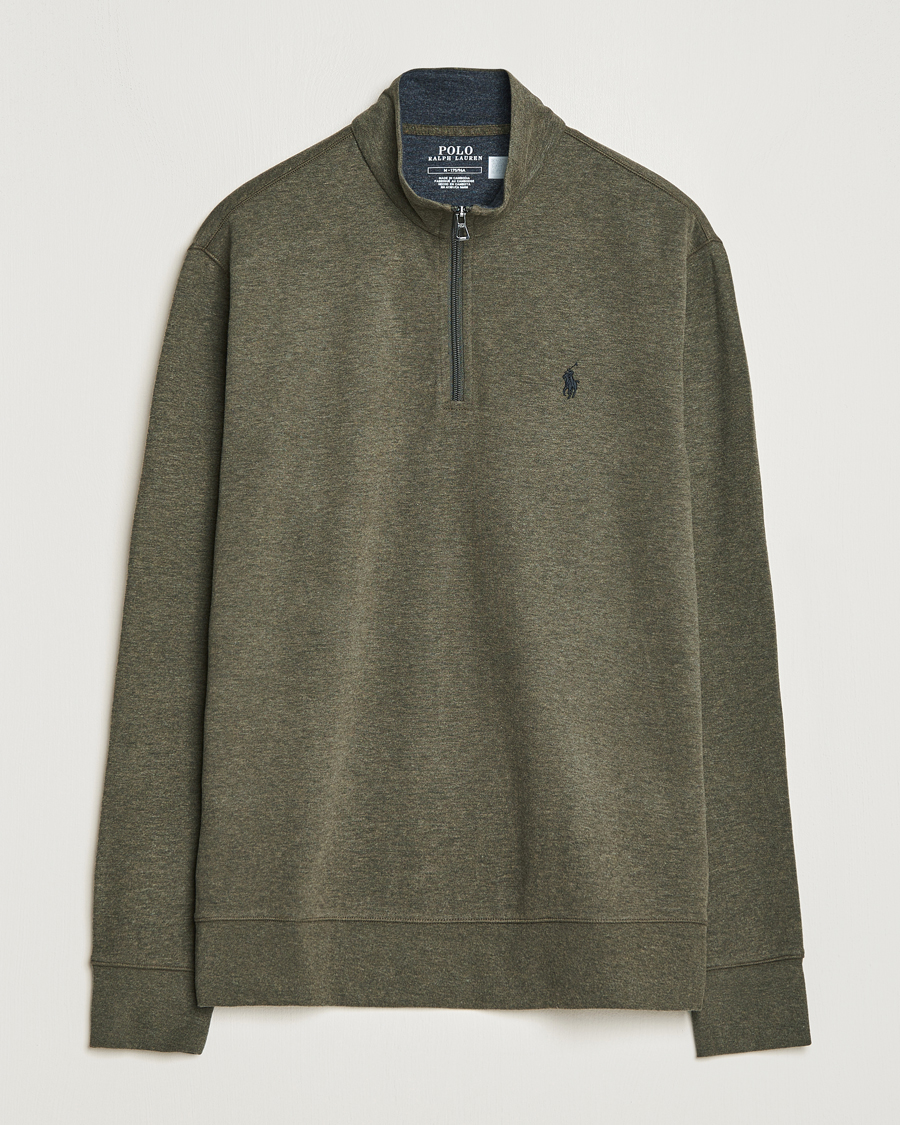 Herren | Pullover | Polo Ralph Lauren | Tech Double Knit Half Zip Olive Heather
