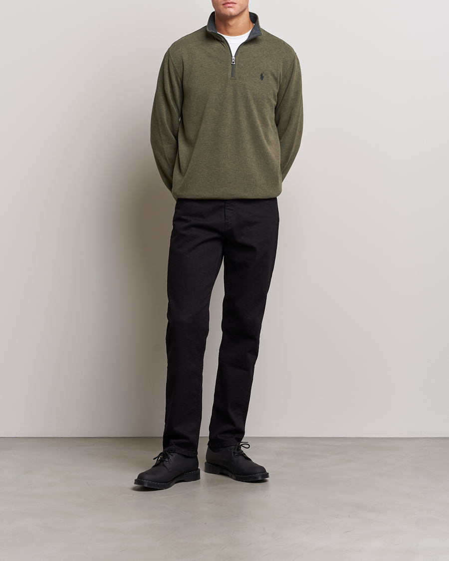 Herren | Pullover | Polo Ralph Lauren | Tech Double Knit Half Zip Olive Heather
