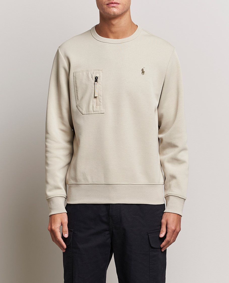 Herren | Pullover | Polo Ralph Lauren | Double Knit Pocket Sweatshirt Classic Stone