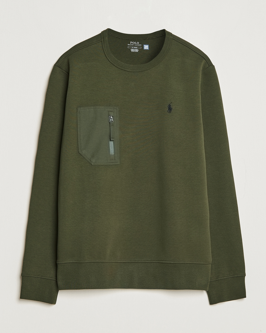 Herren | Pullover | Polo Ralph Lauren | Double Knit Pocket Sweatshirt Company Olive