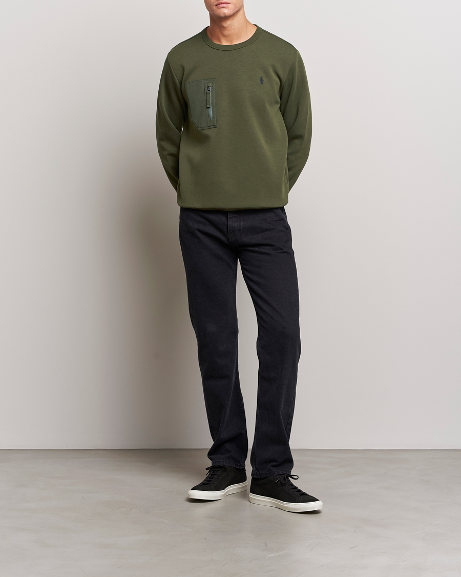Herren | Pullover | Polo Ralph Lauren | Double Knit Pocket Sweatshirt Company Olive