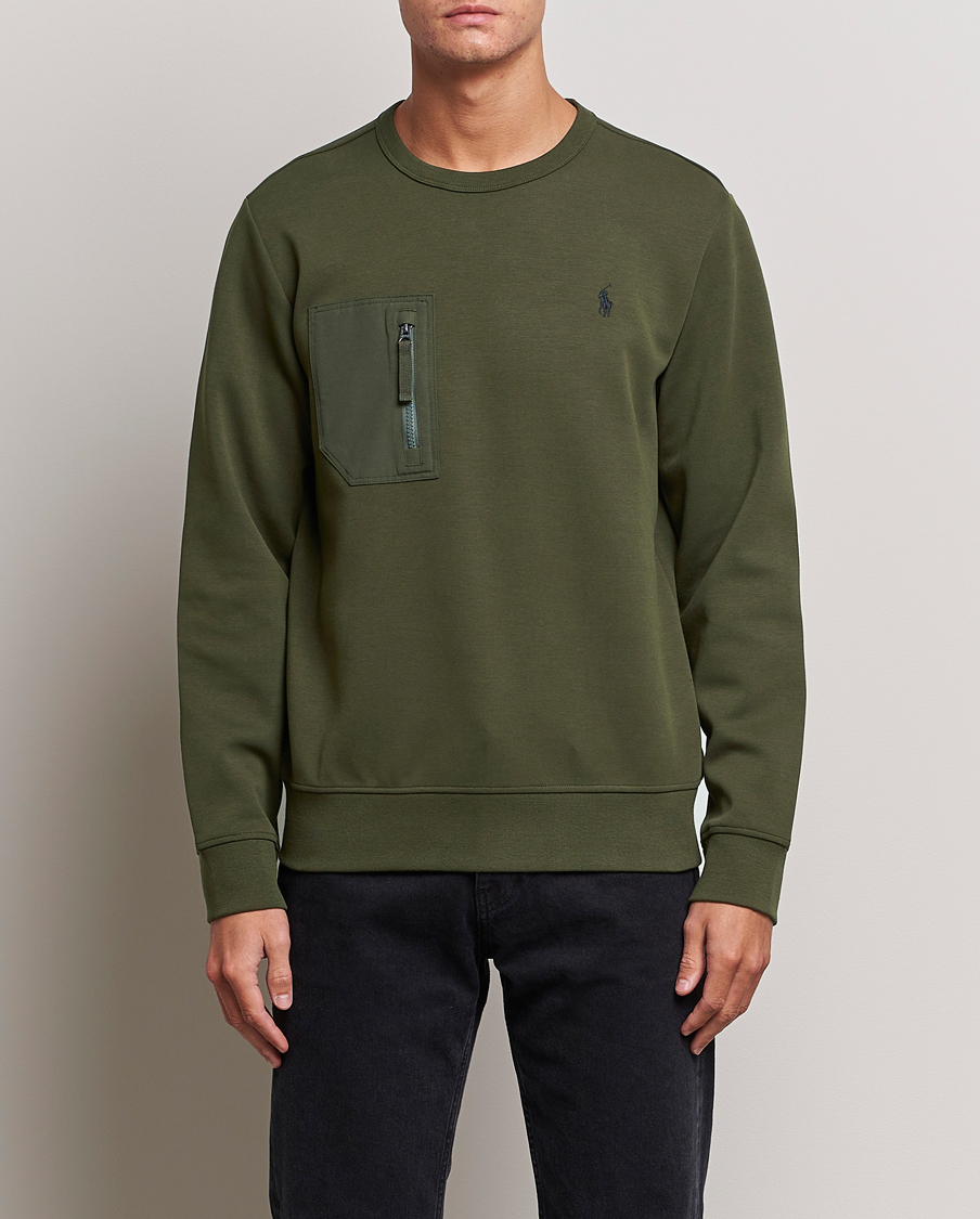 Herren | Pullover | Polo Ralph Lauren | Double Knit Pocket Sweatshirt Company Olive