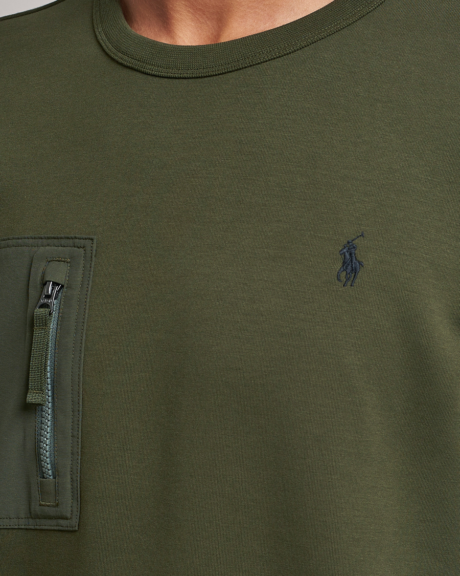 Herren | Pullover | Polo Ralph Lauren | Double Knit Pocket Sweatshirt Company Olive