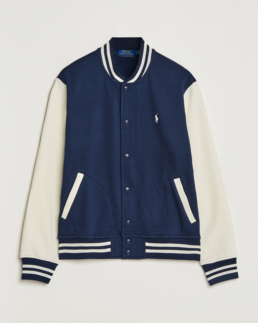 Herren | Jacken | Polo Ralph Lauren | Athletic Fleece Varsity Jacket Navy/Cream