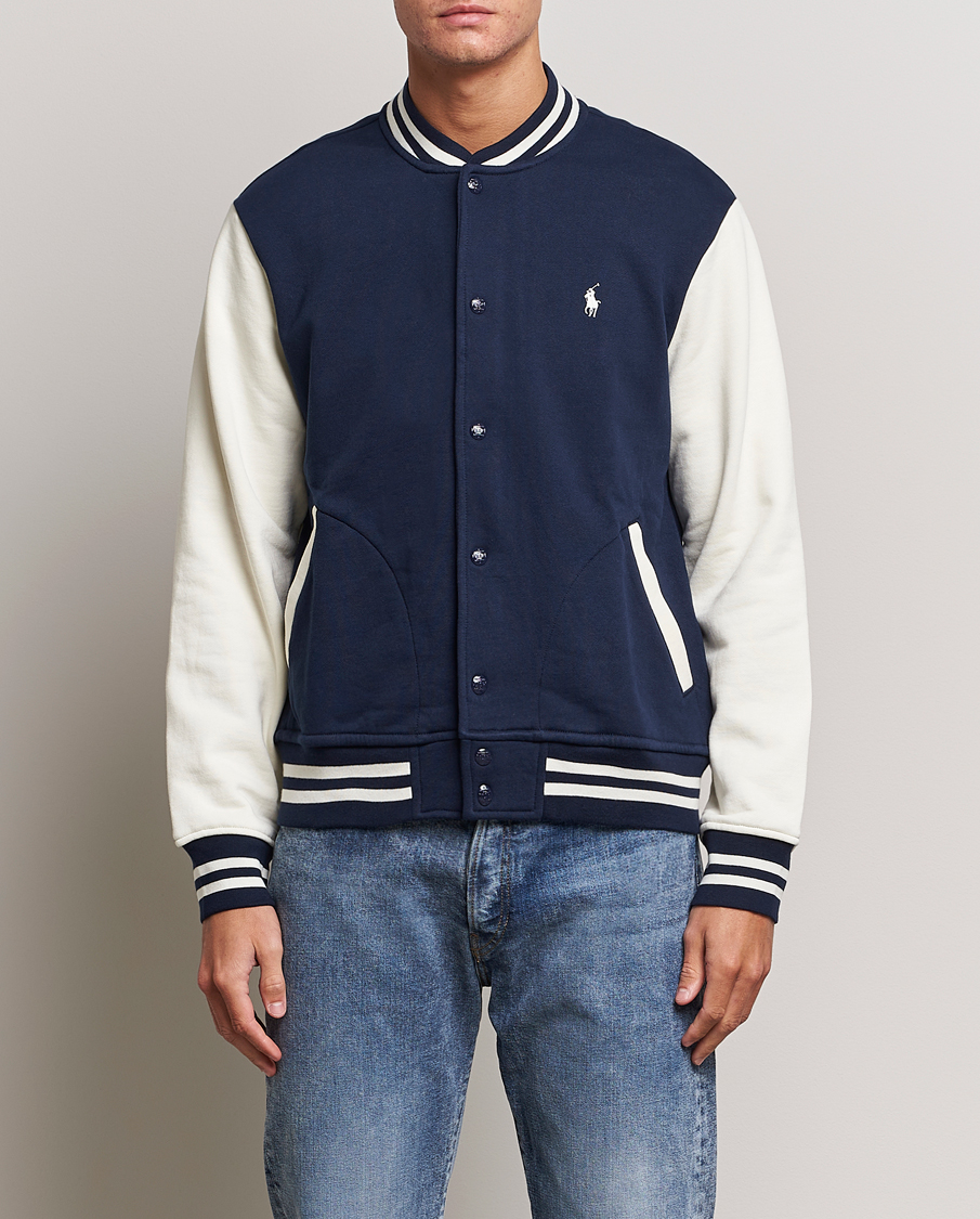Herren | Jacken | Polo Ralph Lauren | Athletic Fleece Varsity Jacket Navy/Cream