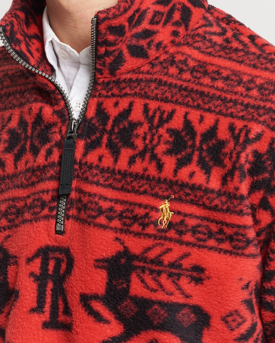 Herren | Pullover | Polo Ralph Lauren | Fairisle Half Zip Sweater Martin Red