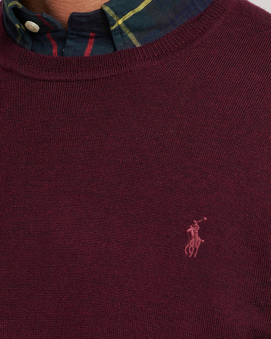 Herren | Pullover | Polo Ralph Lauren | Merino Crew Neck Pullover Aged Wine Heather