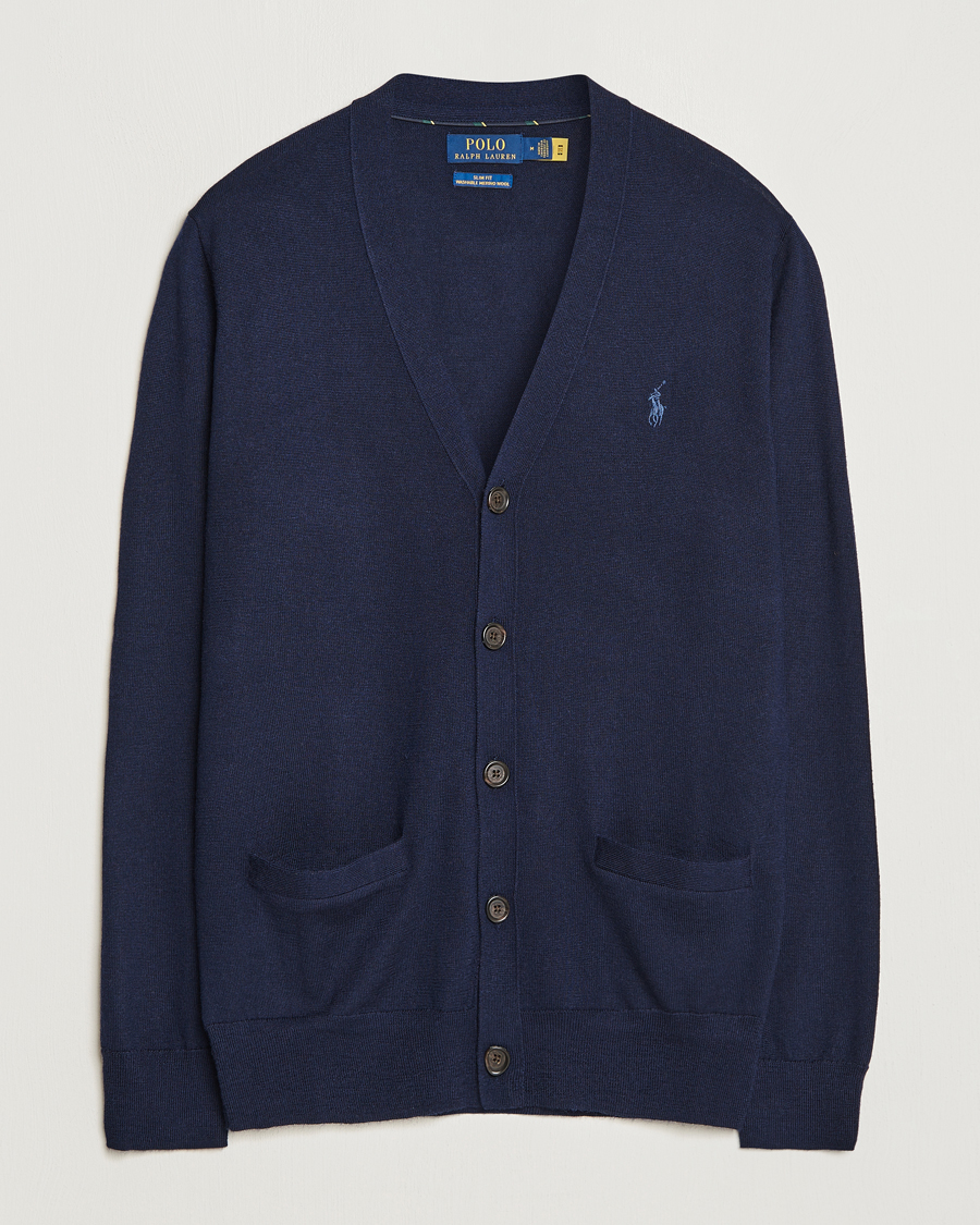 Herren | Pullover | Polo Ralph Lauren | Merino Knitted Cardigan Hunter Navy