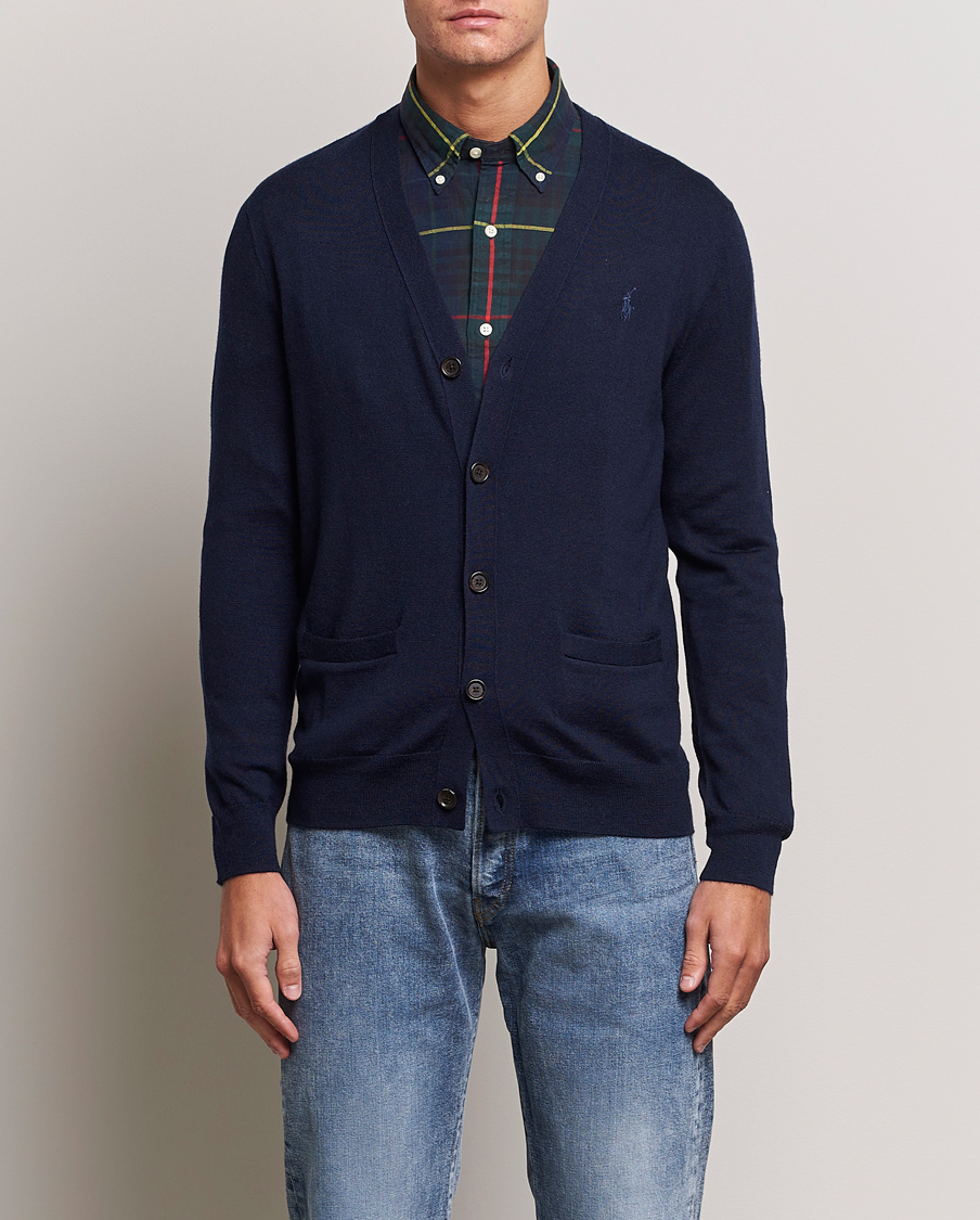 Herren | Pullover | Polo Ralph Lauren | Merino Knitted Cardigan Hunter Navy