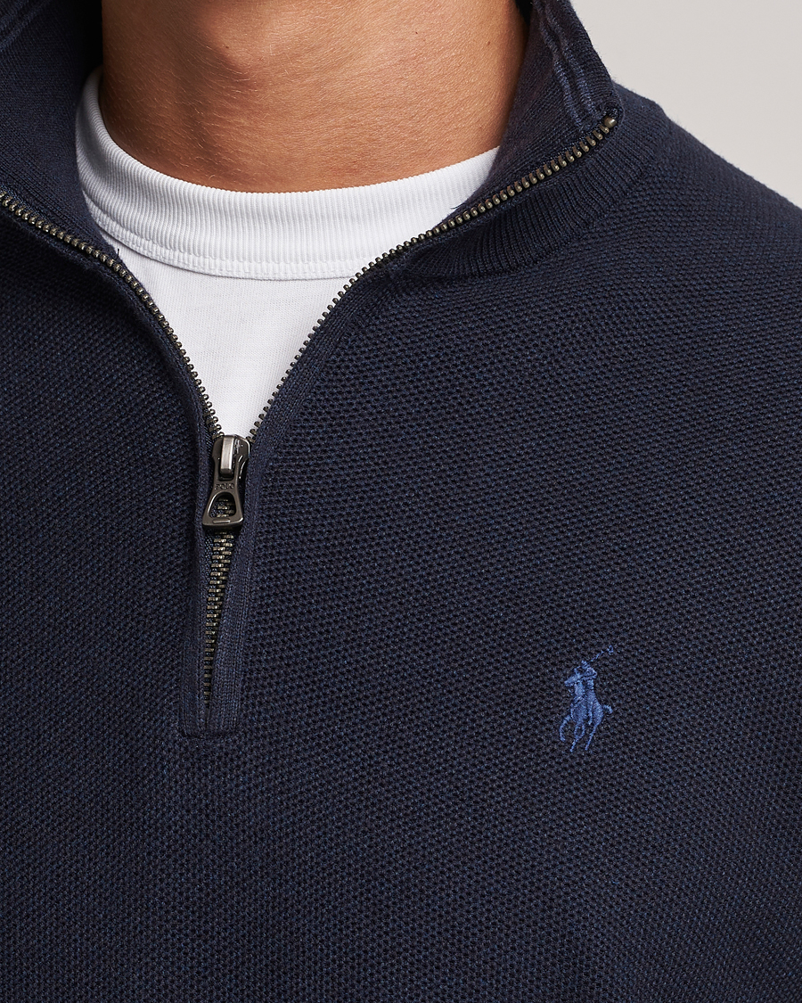 Herren | Pullover | Polo Ralph Lauren | Textured Half Zip Navy Heather