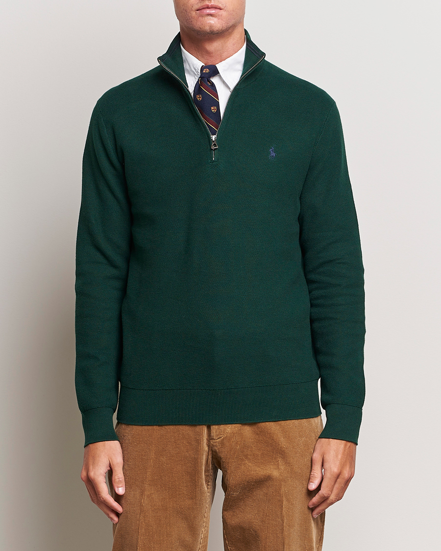 Herren | Pullover | Polo Ralph Lauren | Textured Half Zip Hunt Club Green