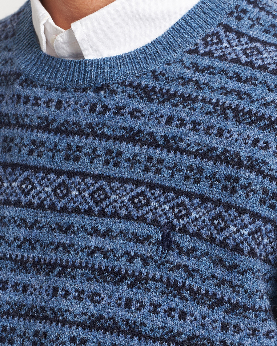 Herren | Pullover | Polo Ralph Lauren | Wool/Cashmere Fairisle Sweater Navy
