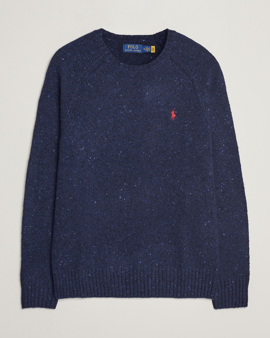 Herren | Pullover | Polo Ralph Lauren | Wool Knitted Donegal Sweater Ancient Navy