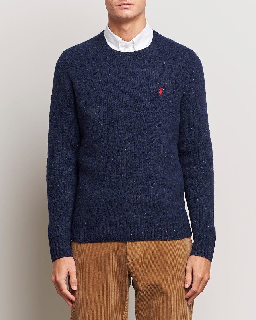 Herren | Pullover | Polo Ralph Lauren | Wool Knitted Donegal Sweater Ancient Navy