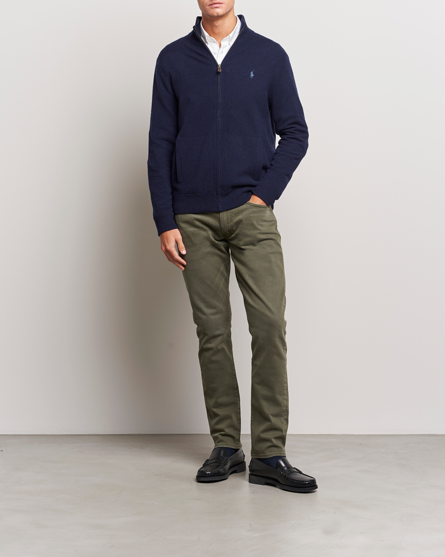 Herren | Pullover | Polo Ralph Lauren | Merino Knitted Full Zip Sweater Hunter Navy