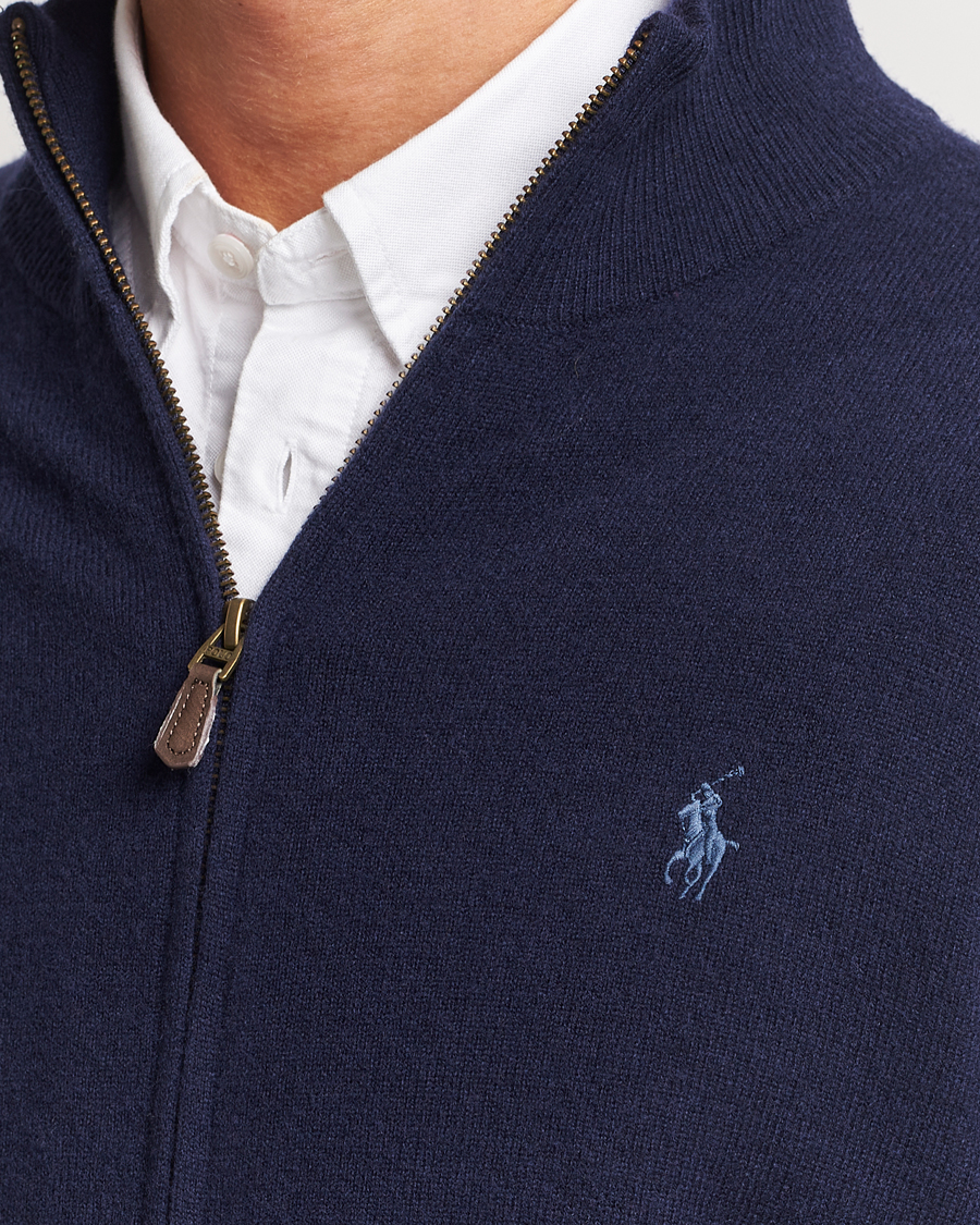 Herren | Pullover | Polo Ralph Lauren | Merino Knitted Full Zip Sweater Hunter Navy
