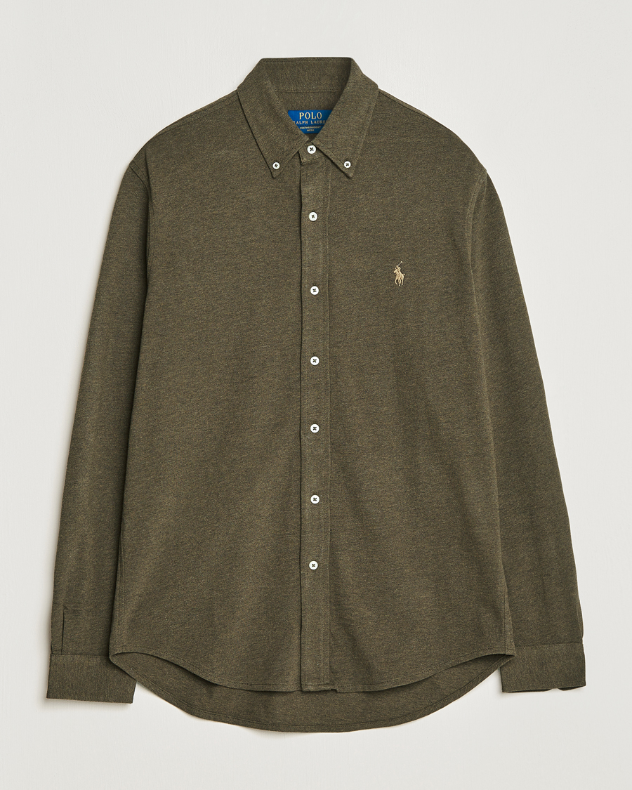 Herren | Hemden | Polo Ralph Lauren | Featherweight Mesh Shirt Wilson Olive Heather