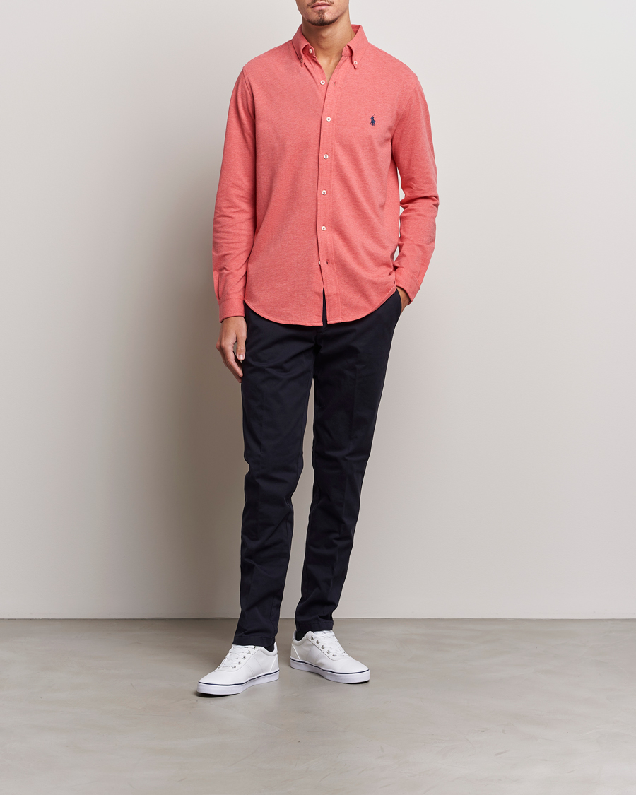 Herren | Hemden | Polo Ralph Lauren | Slim Fit Featherweight Mesh Shirt Highland Rose Heather