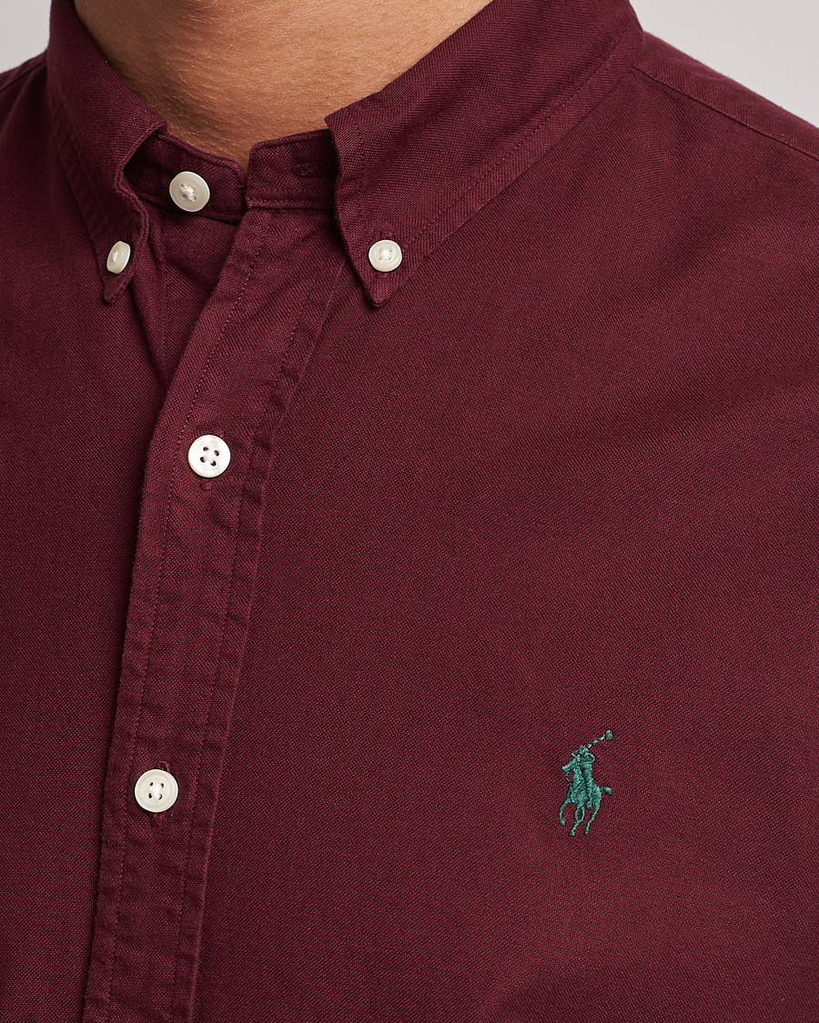 Herren | Hemden | Polo Ralph Lauren | Slim Fit Garment Dyed Oxford Harvard Wine