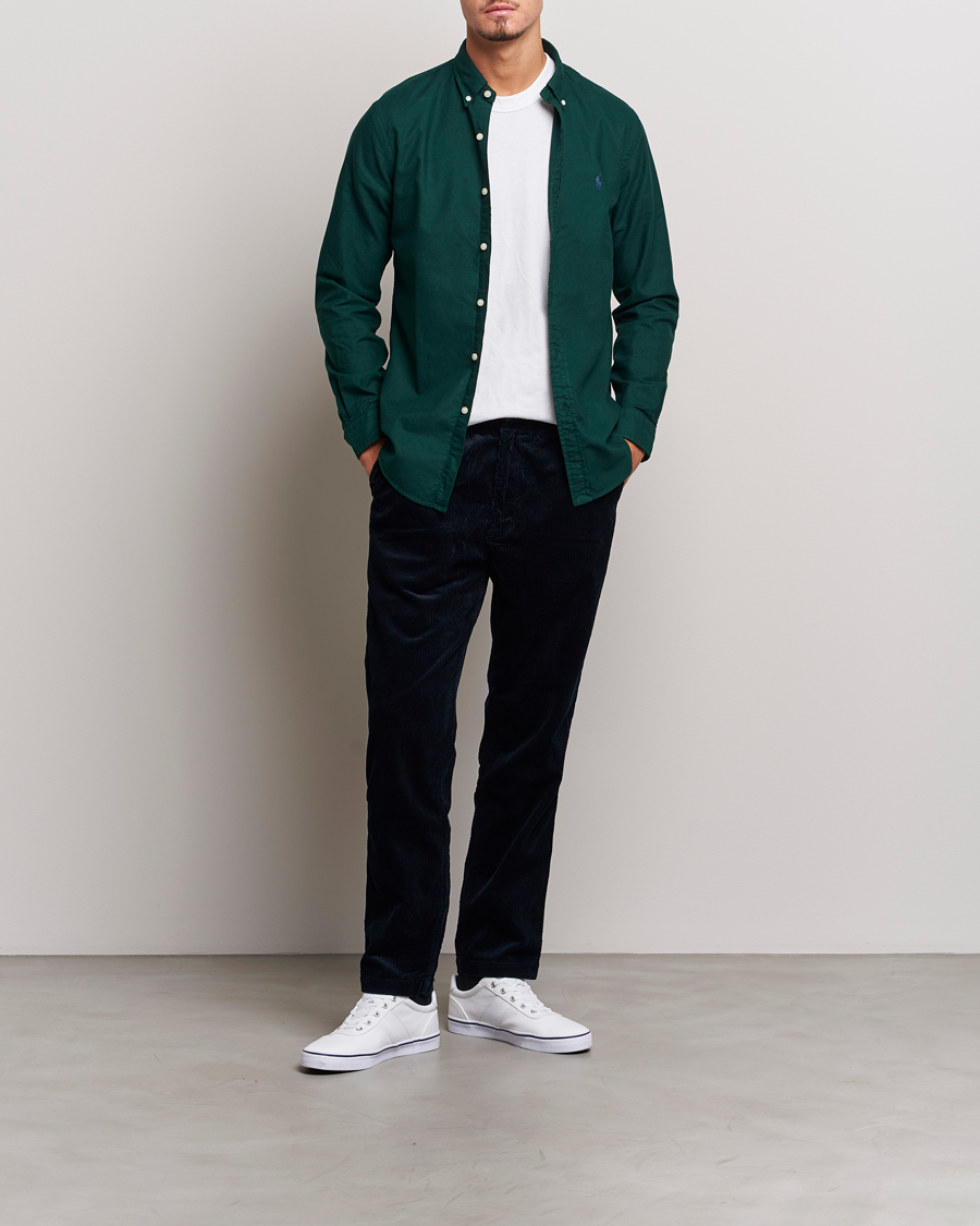 Herren | Hemden | Polo Ralph Lauren | Slim Fit Garment Dyed Oxford Moss Agate