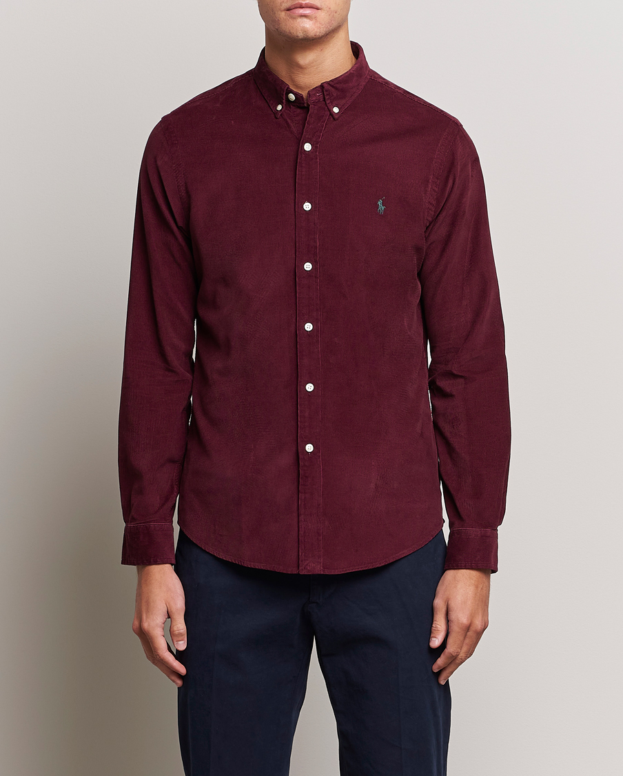 Herren | Hemden | Polo Ralph Lauren | Slim Fit Corduroy Shirt Harvard Wine