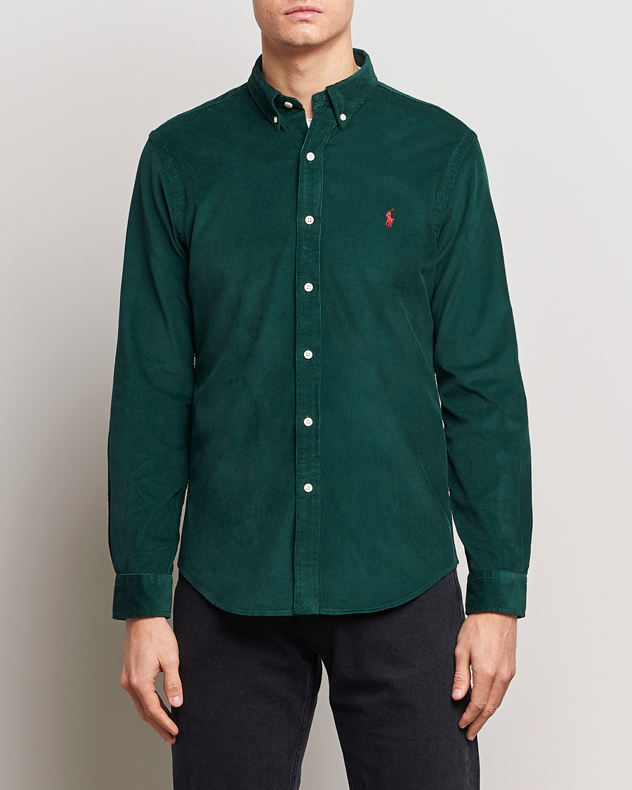 Herren | Cordhemden | Polo Ralph Lauren | Slim Fit Corduroy Shirt Hunt Club Green