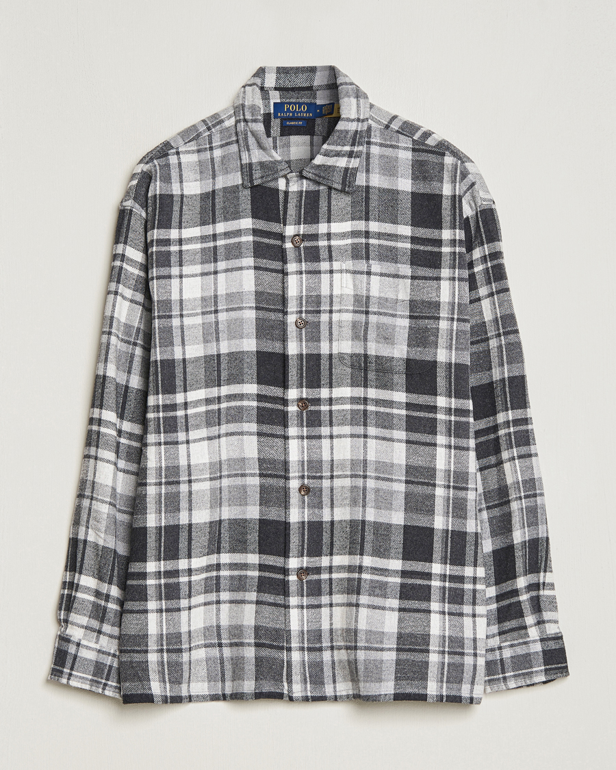 Herren | Hemden | Polo Ralph Lauren | Brushed Flannel Checked Shirt Grey