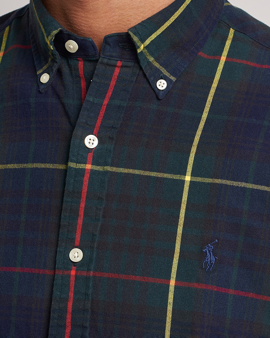 Herren | Hemden | Polo Ralph Lauren | Custom Fit Checked Oxford Shirt Navy/Green