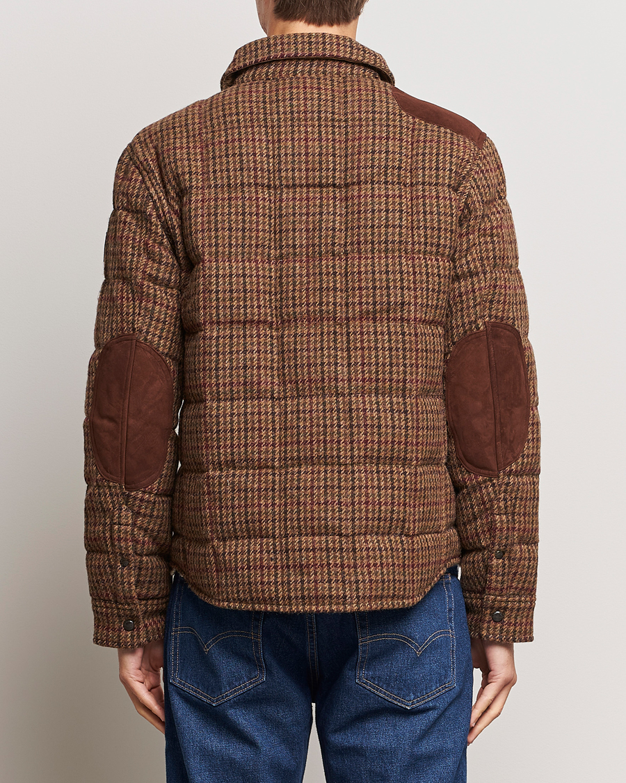 Herren | Jacken | Polo Ralph Lauren | Wool Checked Down Shirt Jacket Brown/Burgundy