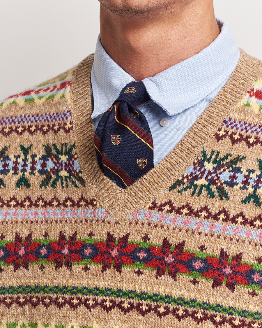 Herren | Polo Ralph Lauren Vintage Club Striped Tie Navy | Polo Ralph Lauren | Vintage Club Striped Tie Navy