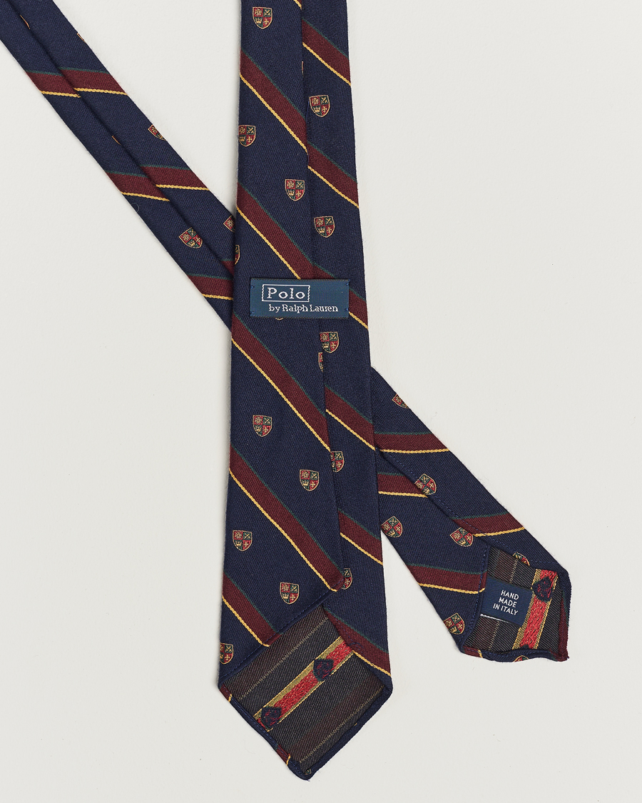 Herren | Polo Ralph Lauren Vintage Club Striped Tie Navy | Polo Ralph Lauren | Vintage Club Striped Tie Navy