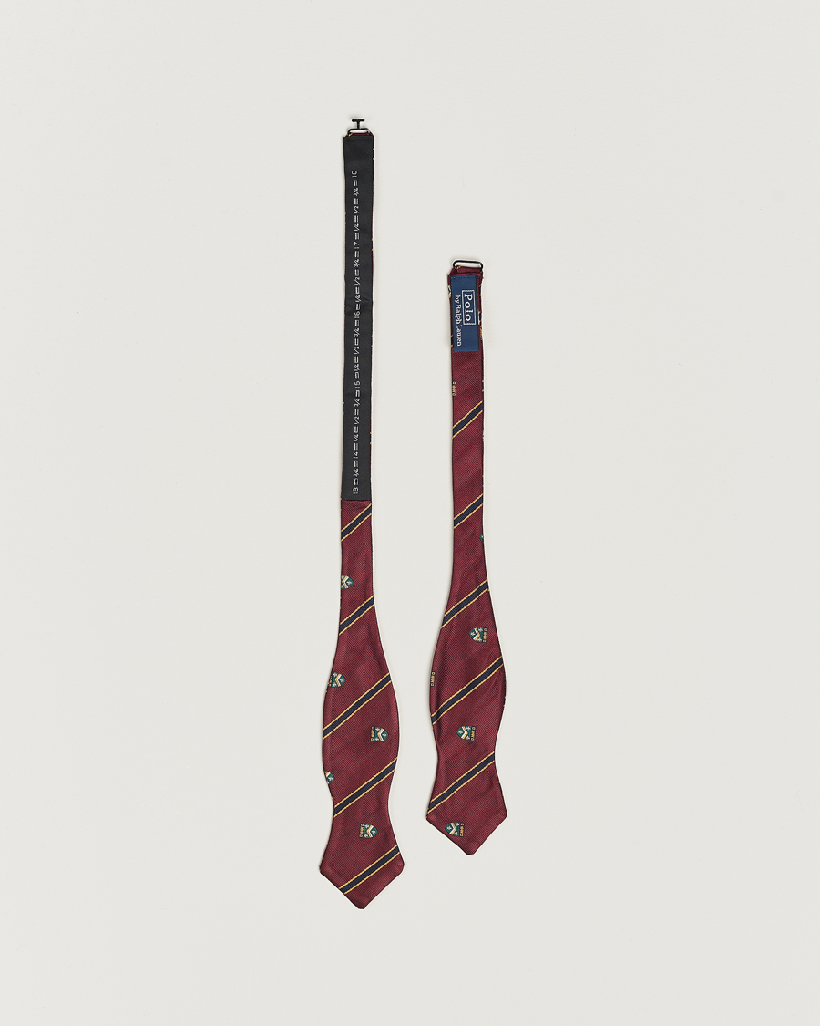 Herren | Polo Ralph Lauren Vintage Club Striped Bow Tie Wine | Polo Ralph Lauren | Vintage Club Striped Bow Tie Wine